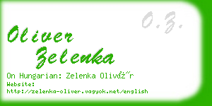 oliver zelenka business card